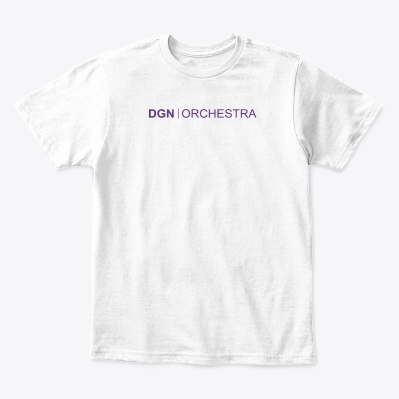 DGN Orchestra tee (purple logo)