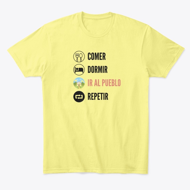 Comer, Dormir, Ir al pueblo, Repetir