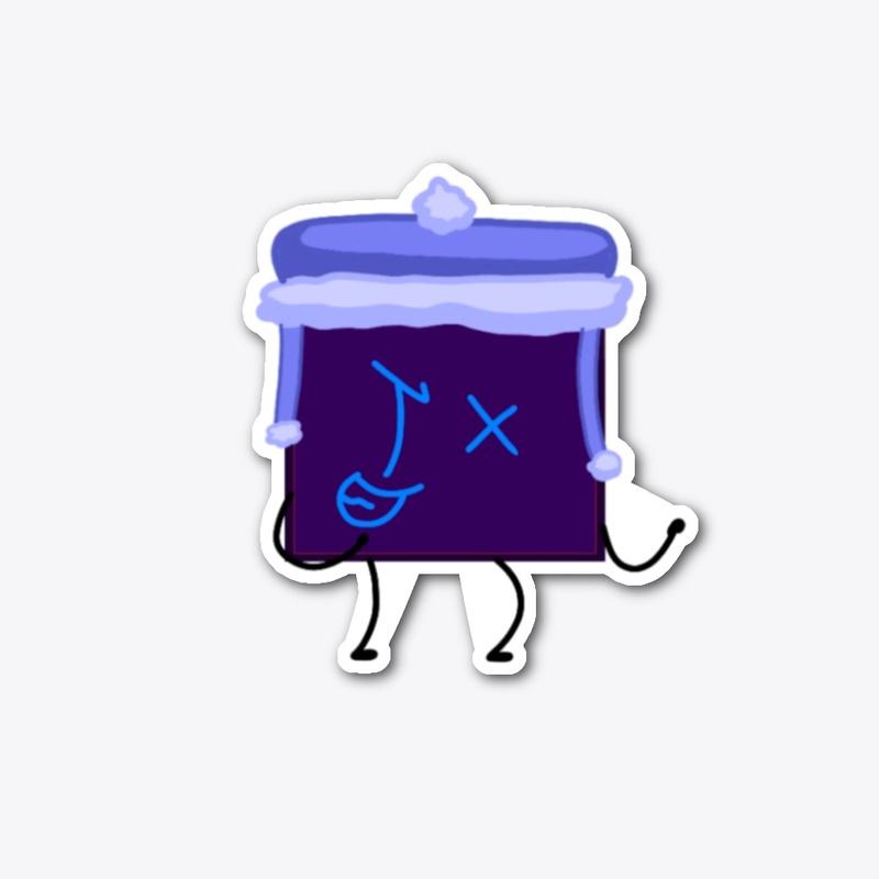 Dark Blocky Sticker