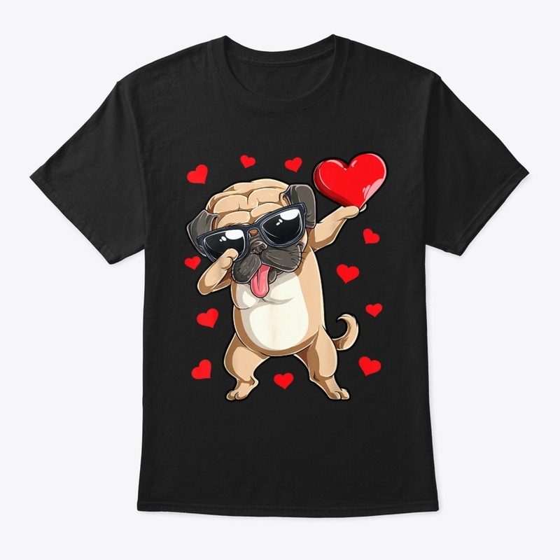 Dabbing Pug Valentines Day