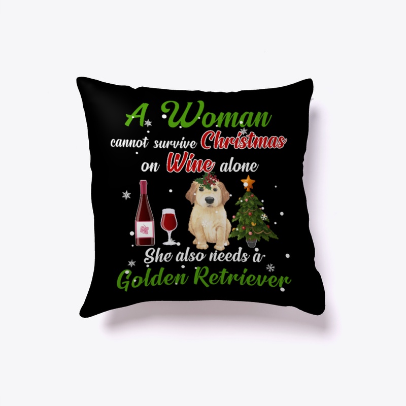 Survive Xmas On Wine, Golden Retriever