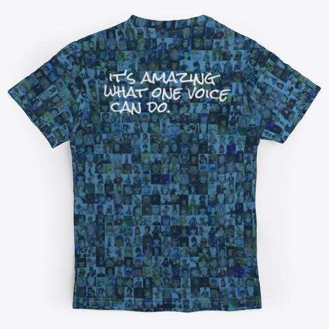 One Man, Many Voices Black T-Shirt Back