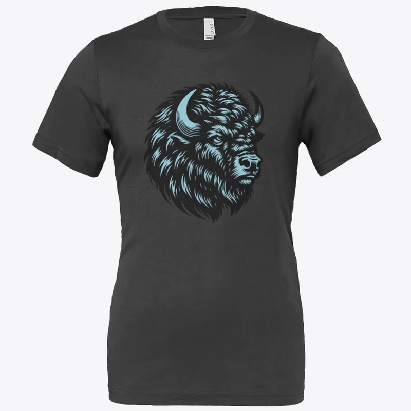 Powerful Bison Head Design
