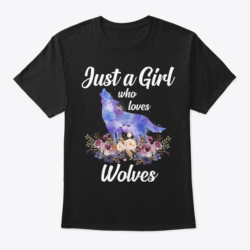 Girl Loves Wolves Watercolor Style