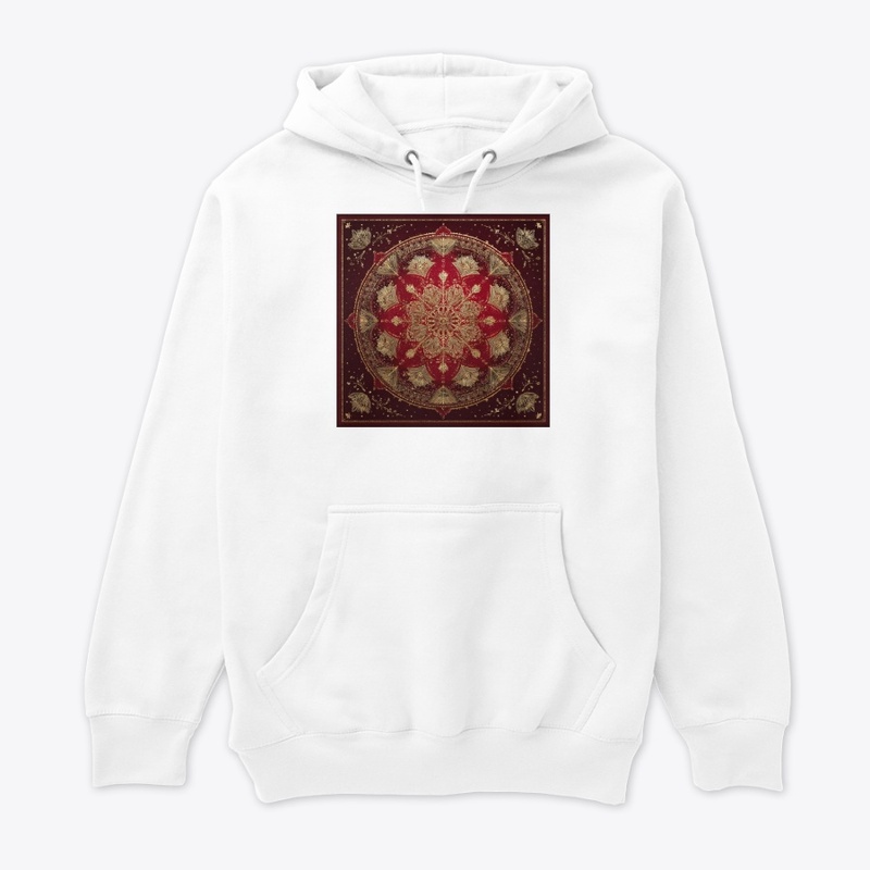 Red Gold Mandala Vintage Design