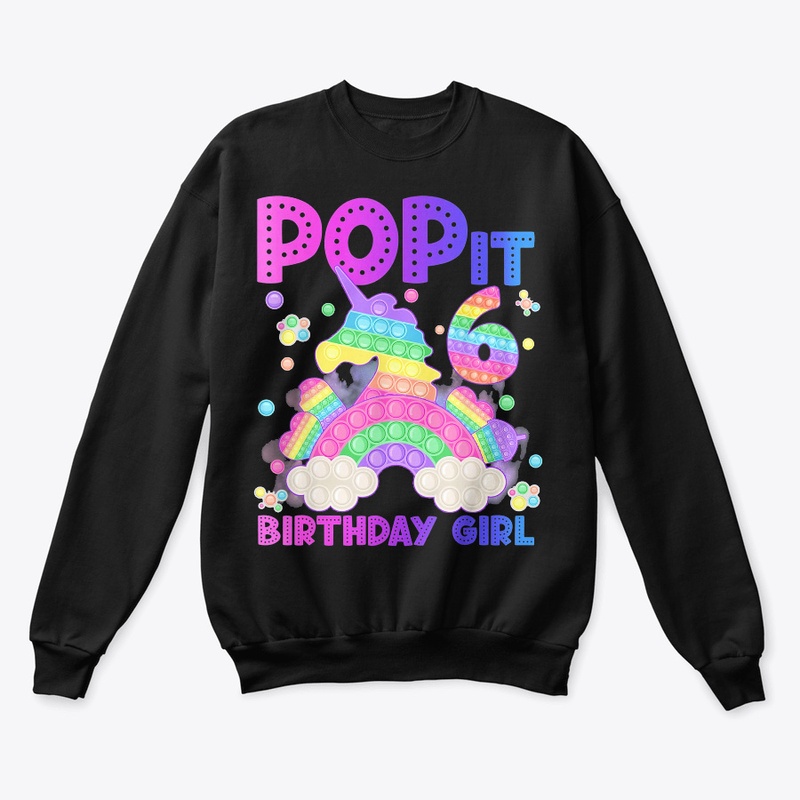 6th Birthday Unicorn Fidget Pop It