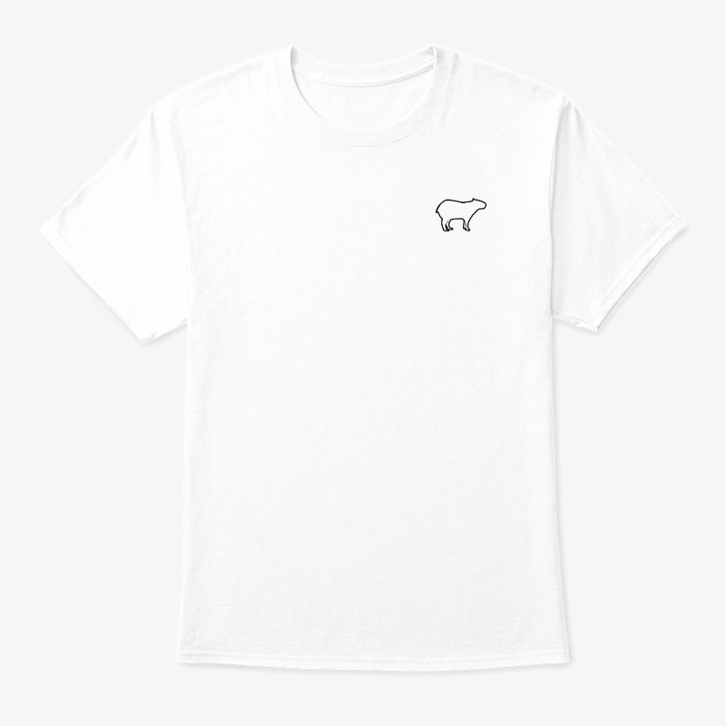 Simple Capybara Tee (Black Outline)