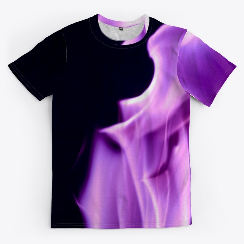 Purple Flame on Black Background