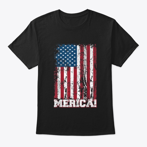 4 Th Of July Independence Day Us American Black T-Shirt Front