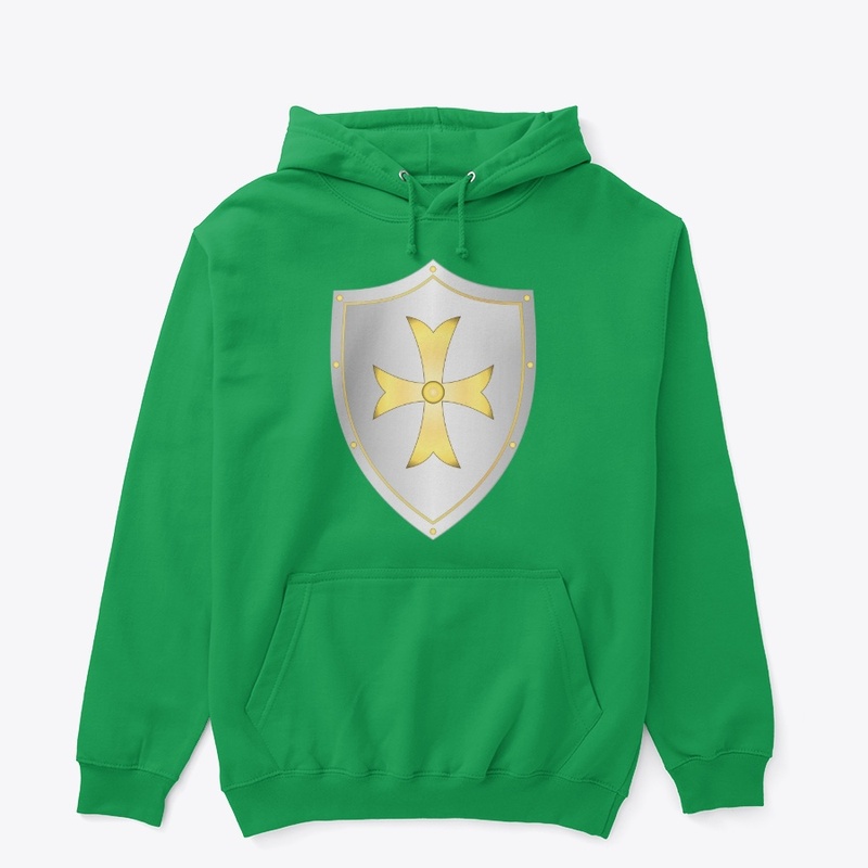 Cross bowtie shield apparel