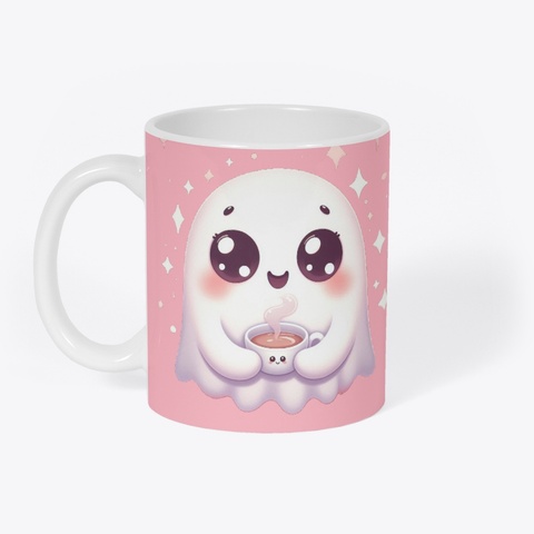 Freshly Boo'd Coffee Cup Pastel Pink Camiseta Front
