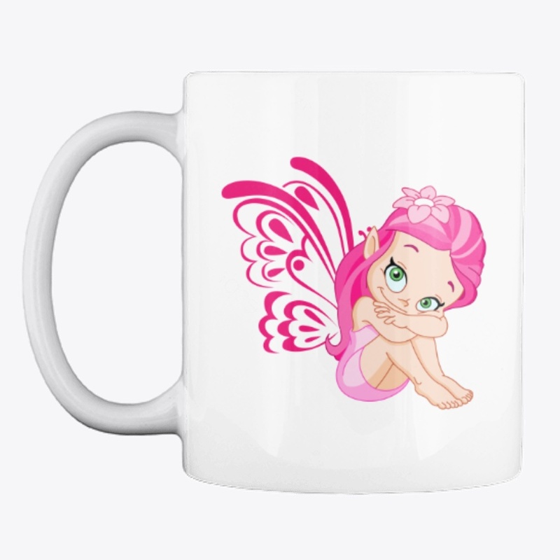 Cute Pink Fairy Butterfly Girl 