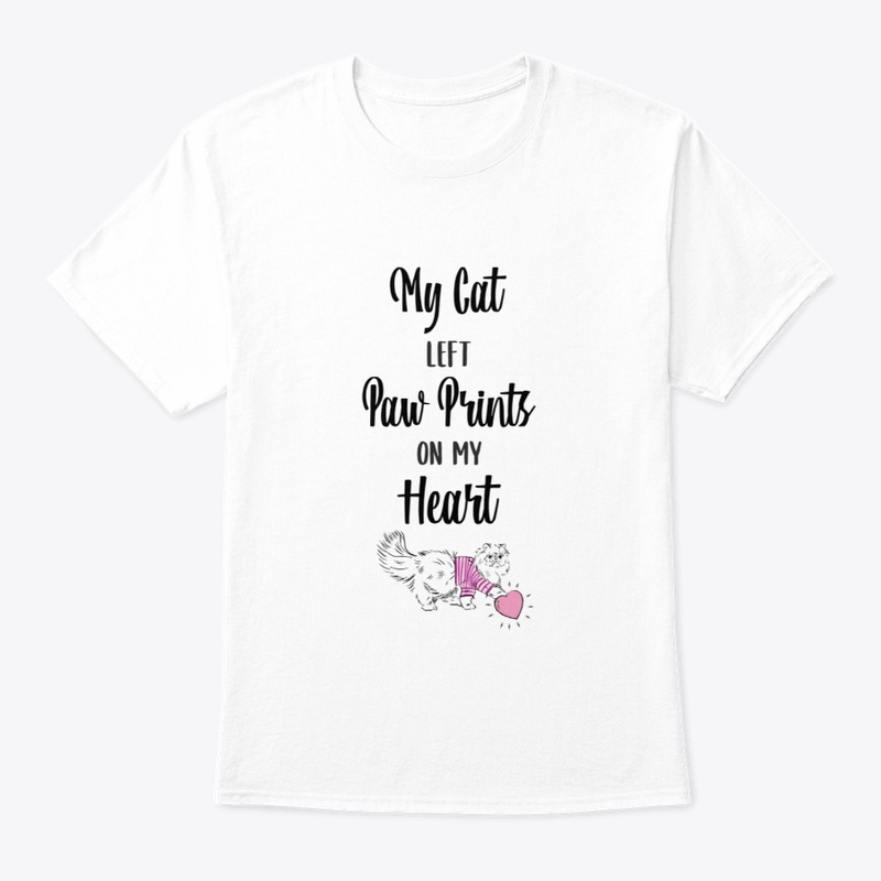 Pawprints on my Heart Design | Cat Tee