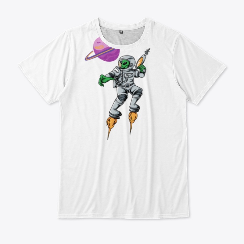 White Astronaut Graphic T-Shirt