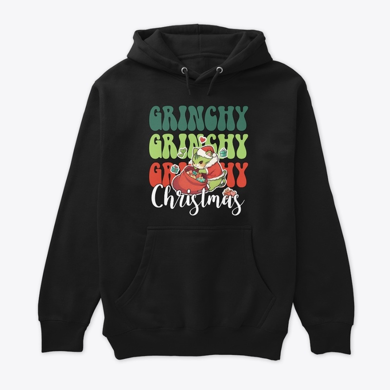 Grumpy Christmas, retro meowy catmas