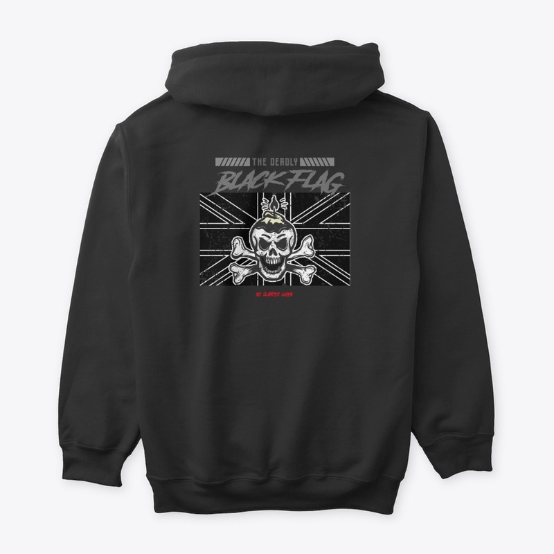 black flag, skull and bones.