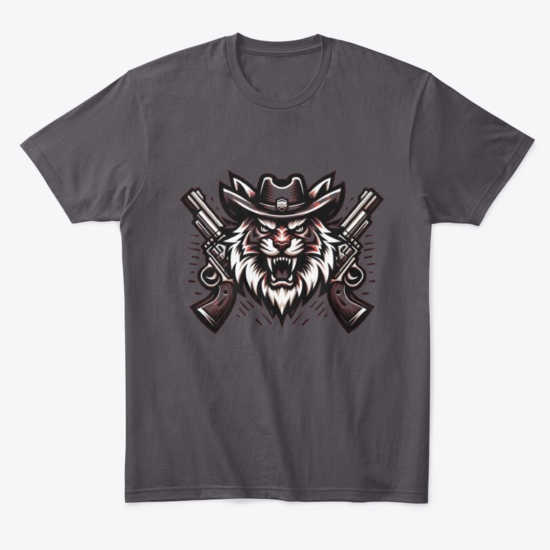 aggressive lion t shirt