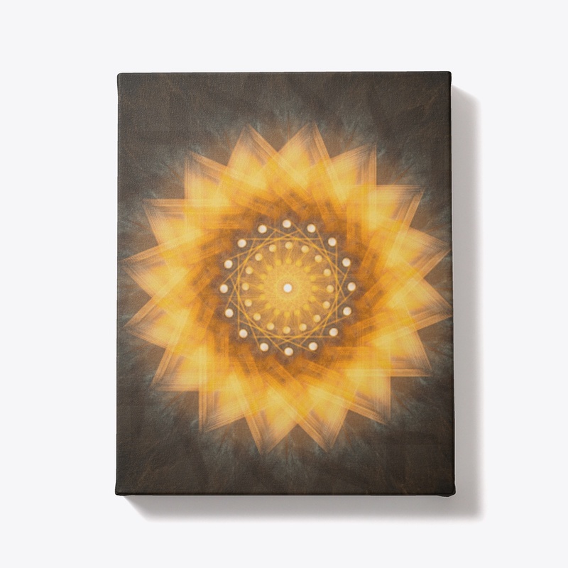 Geometric Sunflower Mandala Art