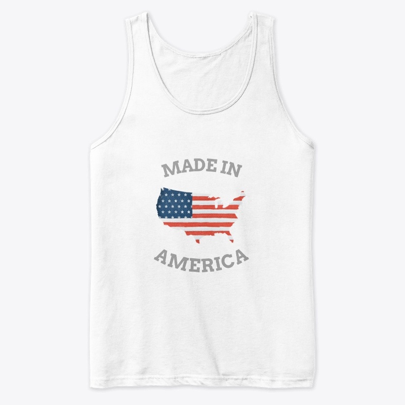 Made in America Vintage US Flag Map