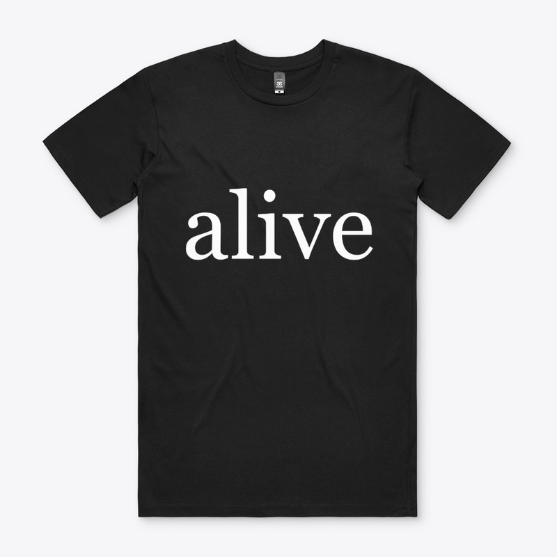 Alive Written in White