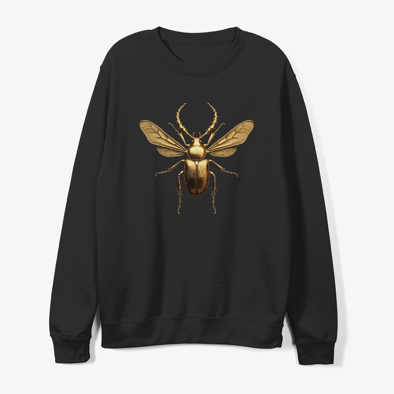 golden egyptian scarab with wings