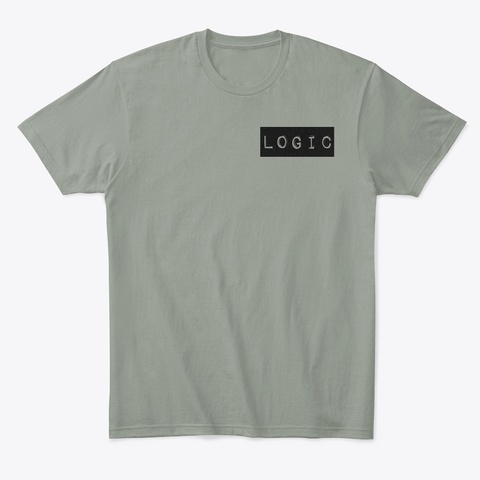 Typewriter Logic Grey T-Shirt Front