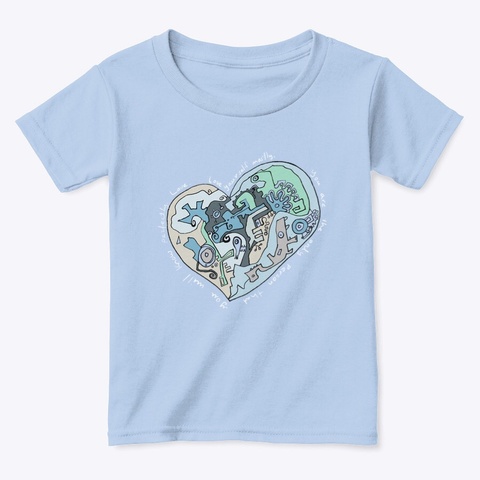 Amor Turquesa Light Blue T-Shirt Front