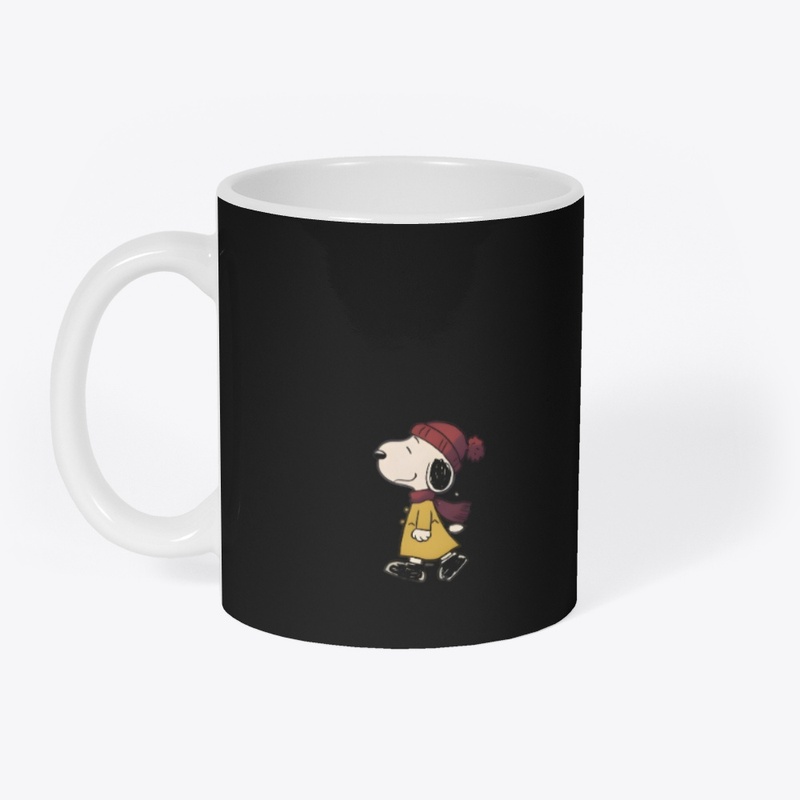 Cute Winter Walking Dog Art