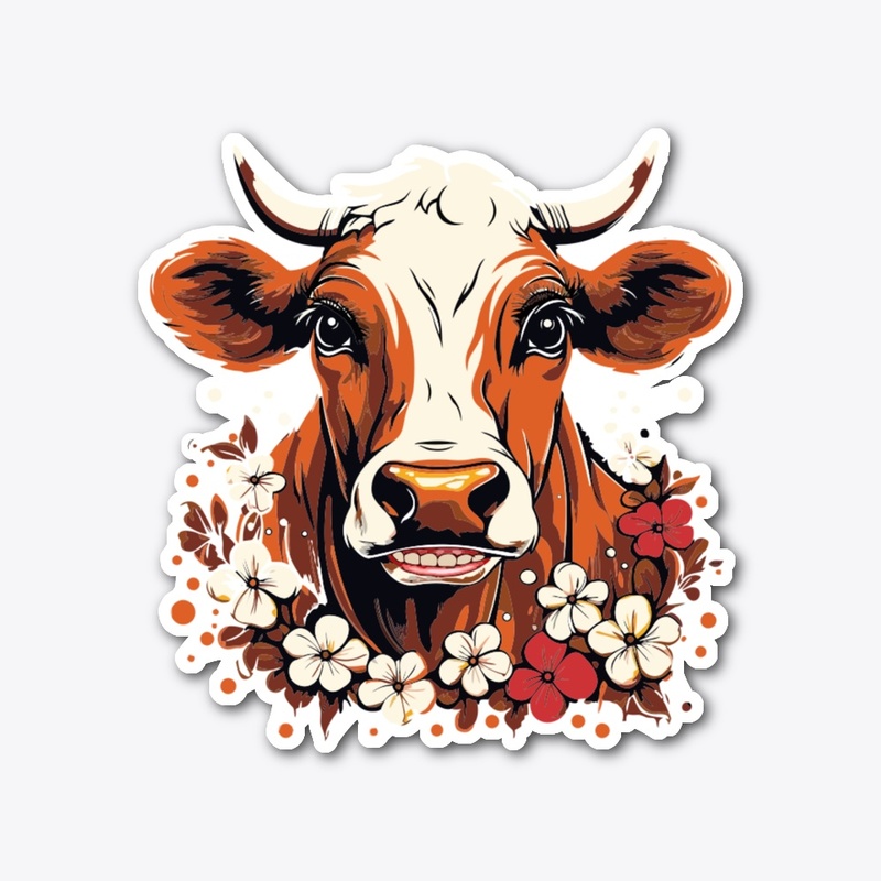 HAPPY COW STICKER