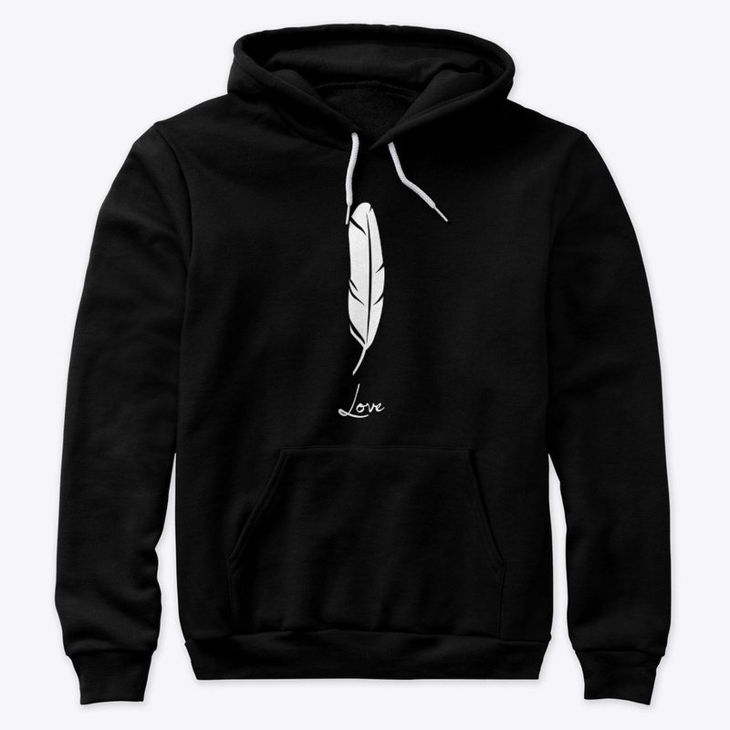 White feather Love design