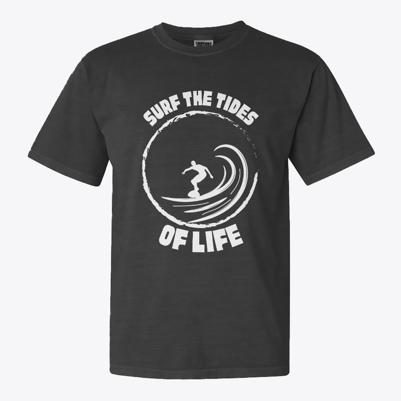 Surf the Tides of Life white