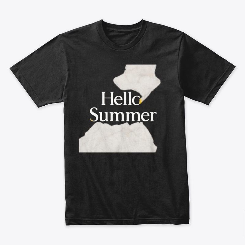 Elegant Marble "Hello Summer" Typography