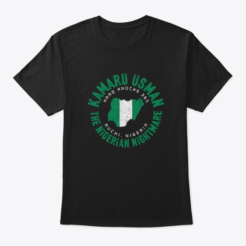 Kamaru Usman Black T-Shirt Front