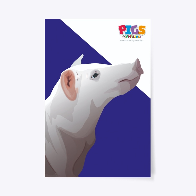 Loving Pig Poster
