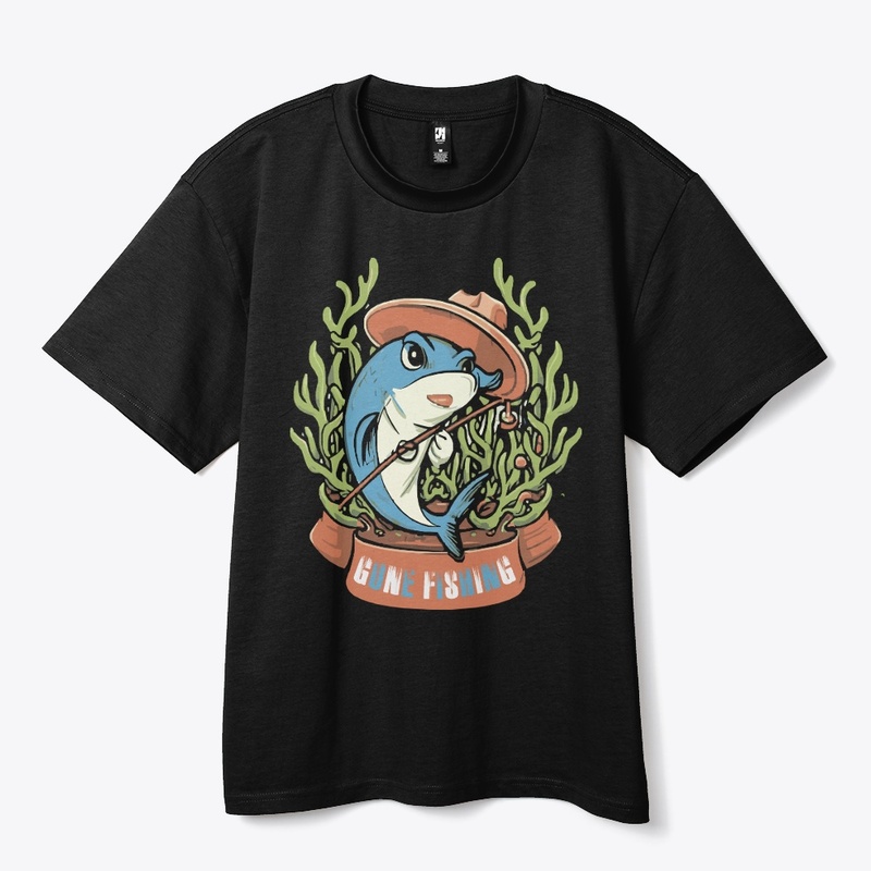 Gone fishing t-shirt design