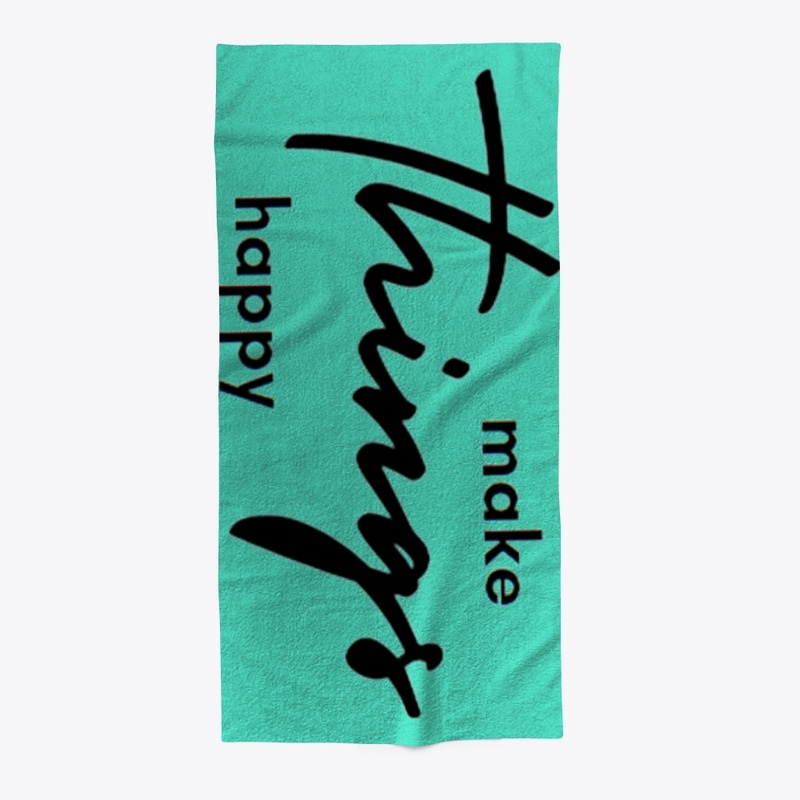make things happy Beach Towel