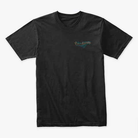 Virgil Guitars 38 Guitars Circle & Logo Black T-Shirt Front