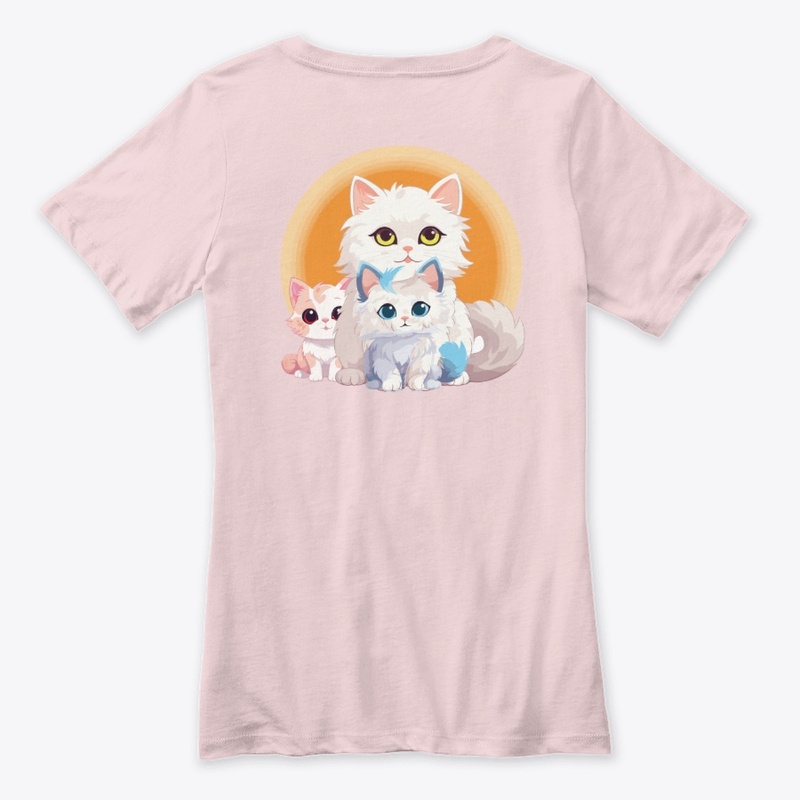Cute Fluffy Cat Family