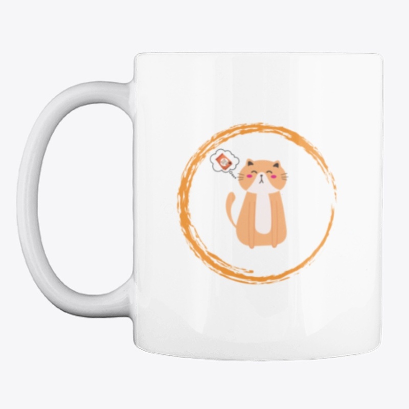 Cute Cat Thinking Of Food Design