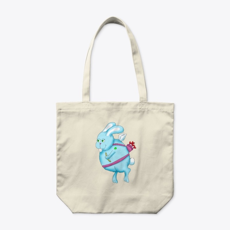 Big Blue Easter Bunny Cupid
