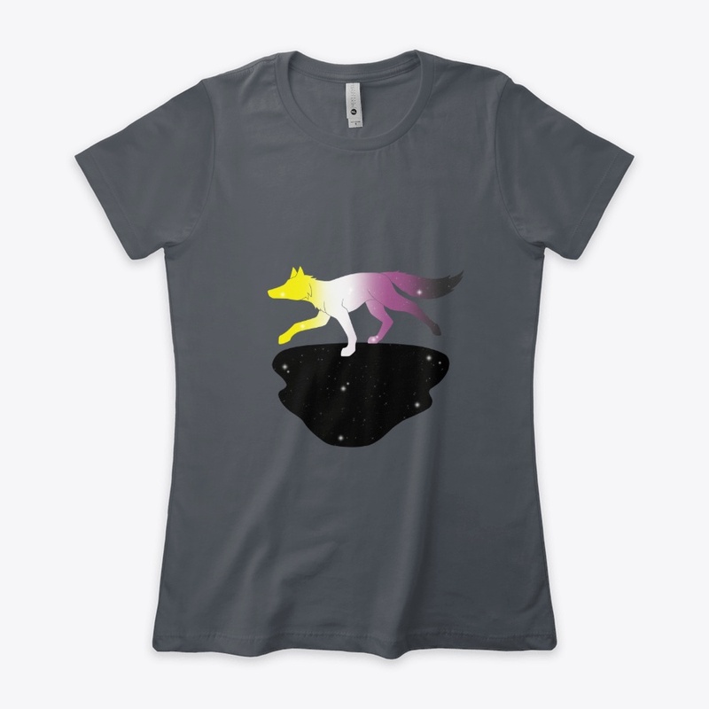 Non-binary starry running fox