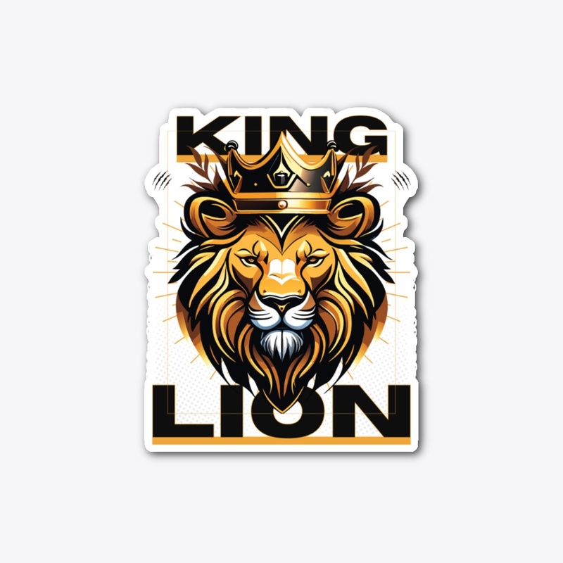 Gold Modern Elegant King Lion T-Shirt