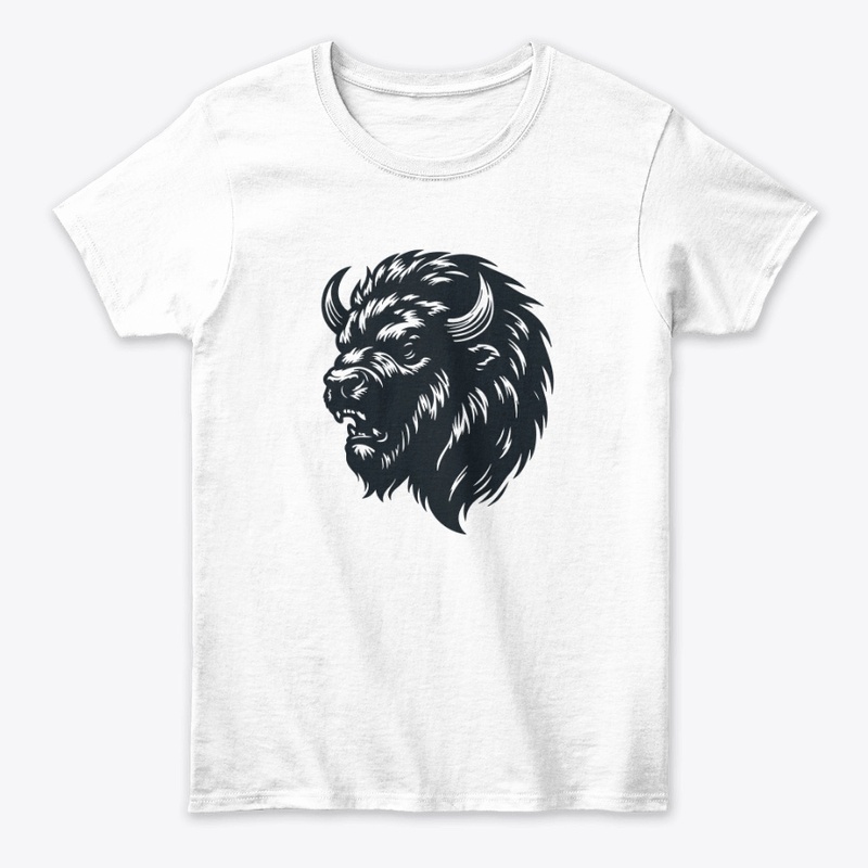 Untamed Bison Head Art