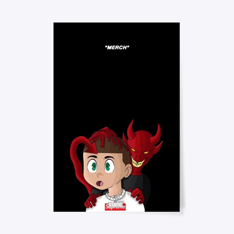 LIL STATIC "DEMONS" POSTER BLACK