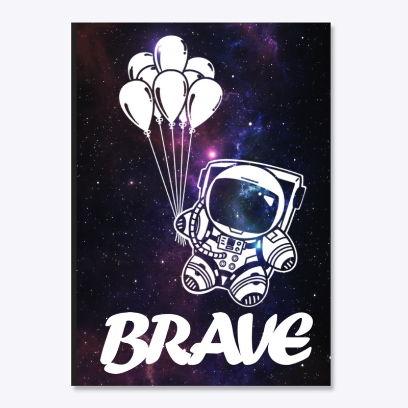 Cute astronaut with balloons 