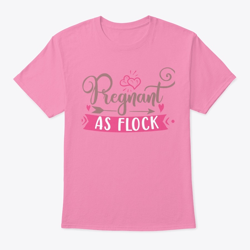 Pregnant As Flock Funny Flamingo T-Shirt