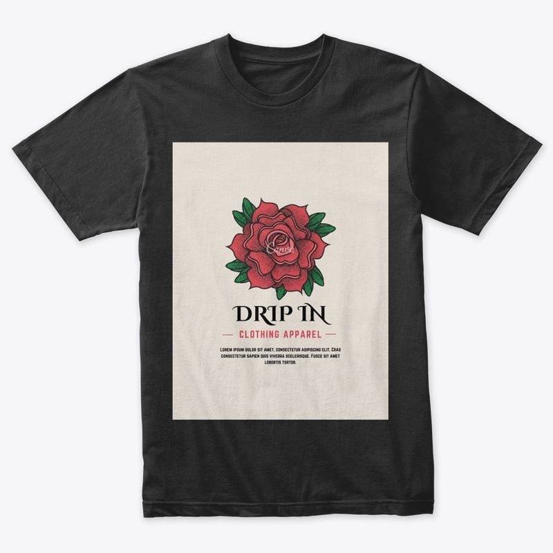 Rose petal drip in clothing apparel 