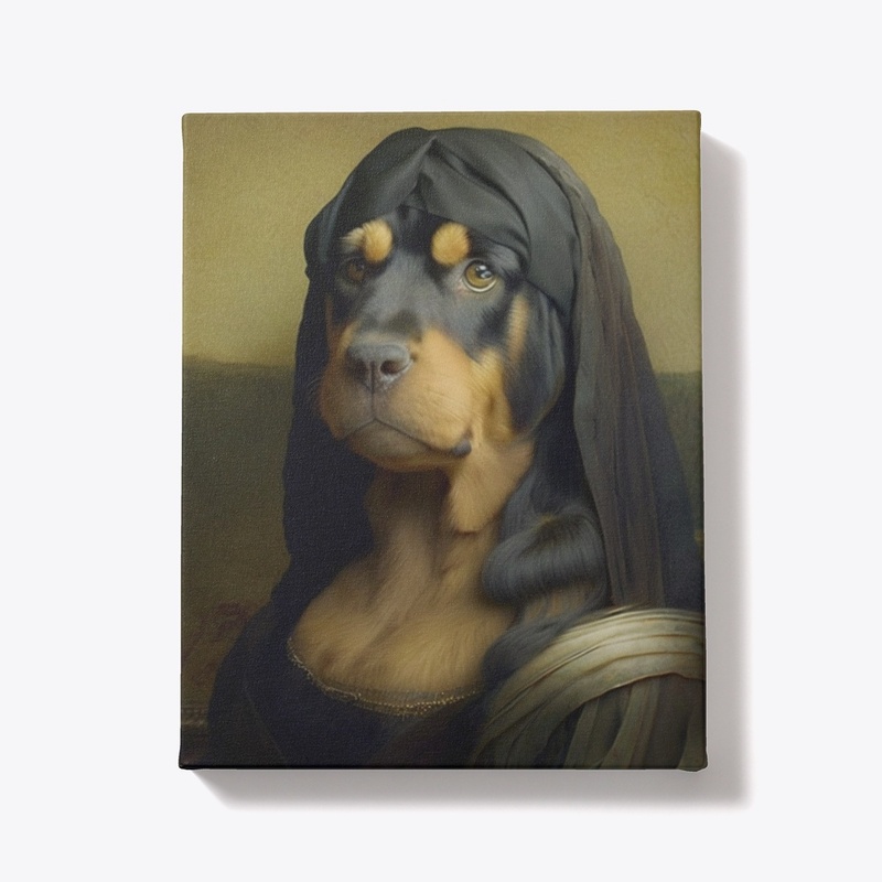 Rottweiler as Monalisa