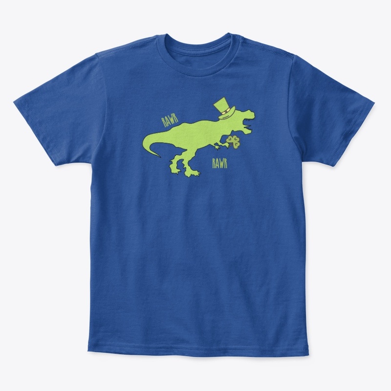 Irish T-Rex Dinosaur Clover  Shirt