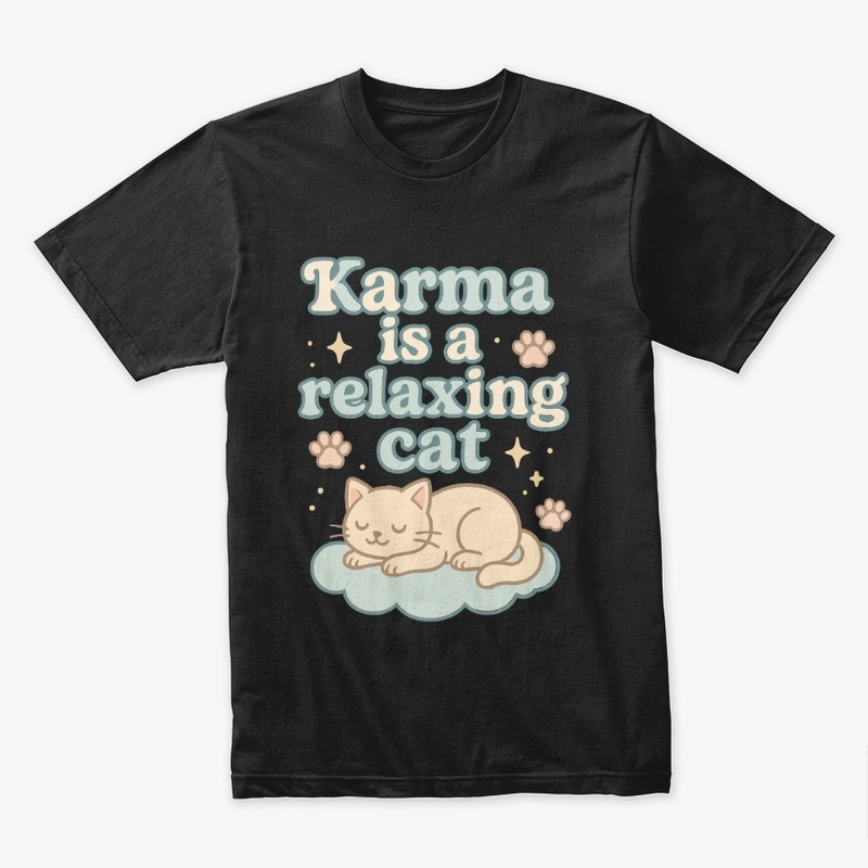 Karma Is a Relaxing Cat Vintage Gift